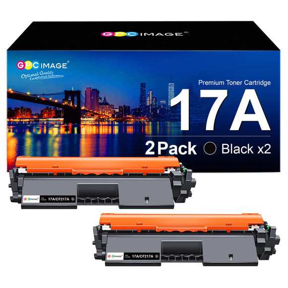GPC Image Compatible Toner Cartridge Replacement for HP 17A CF217A Toner Compatible with Laserjet Pro M102w M130nw M130fw M130fn M102a M130a Pro MFP M130 M102 Series Printer (2 Black)