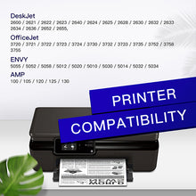 Remanufactured Ink Cartridge Replacement for HP 65 65XL 65 XL N9K04AN Eco-Saver use with DeskJet 3720 3721 3752 2621 2652 Envy 5055 5052 5058 5012 AMP 100 10 125 (1 Print Head+3 Black)