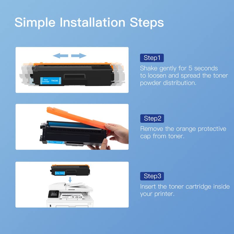 4x LOSMANN Toner Kompatibel Für TN-336 TN-326 Für Brother DCP-L8400CDN DCP-L8450CDW HL-L8250CDN HL-L8300 Series HL-L8350CDW HL-L8350CDWT MFC-L8600CDW MFC-L8650CDW MFC-L8850CDW TN-321