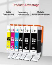 GPC Image Compatible Ink Cartridge Replacement for Canon 250 251 PGI-250XL CLI 251XL to use with MX922 MX920 Pixma MG7520 IP8720 MG5520 IX6820 Printer (4 PGBK,2 Black,2 Cyan,2 Magenta,2 Yellow)