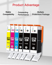 GPC Image Ink Cartridge Compatible for Canon PGI-270 CLI-271 Ink Cartridges to use with PIXMA MG6820 MG6821 MG7720 MG5720 MG5722 Printer | 12 Pack