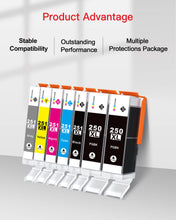 GPC Image Compatible Ink Cartridge Replacement for Canon 250XL 251XL PGI-250XL CLI-251XL Compatible with Pixma MX922 MG7520 MG5520 MG5420 MG6620 Printer Tray(4PGBK,2Black,2Cyan,2Magenta,2Yellow,2Gray)