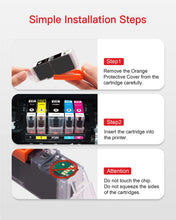 PGI-280XXL CLI-281XXL 5 Pack Compatible 280 281 Ink Cartridge Replacement for Canon 281 Ink cartridges Canon 280 Ink Use to PIXMA TS6120 TR7520 TR8520 TR8500 TR8600 TR8620 TS6220 TS9120 (5 Pack)