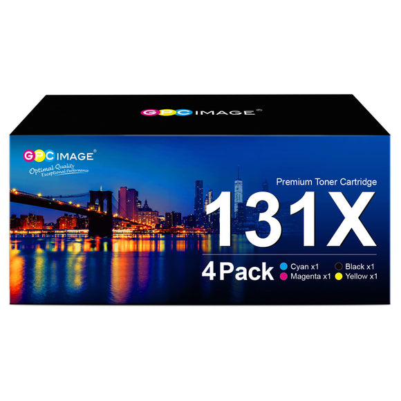 GPC Image Remanufactured Toner Cartridge Replacement for HP 131X 131A CF210X CF211A CF212A CF213A with Laserjet Pro 200 Color MFP M276nw M251nw M251n M276n Printer (Black, Cyan, Magenta, Yellow)