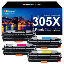 GPC Image Remanufactured Toner Cartridge Replacement for HP 305X 305A CE410X Compatible with Laserjet Pro 400 Color M451dw M451dn M451nw MFP M475dw M475dn M375nw Printer(Black, Cyan, Magenta, Yellow)
