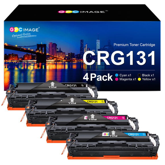 GPC Image Remanufactured Toner Cartridge Replacement for Canon 131 131H to use with ImageClass MF8280Cw MF624Cw MF628Cw LBP7110Cw Printer Tray (Black, Cyan, Magenta, Yellow, 4 Pack)