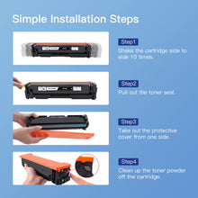 GPC Image Compatible Toner Cartridge replacement for HP 410A CF410A CF411A CF412A CF413A to use with Color LaserJet Pro MFP M477fdw M477fdn M477fnw Pro M452dn M452nw M452dw Printer Toner (4 Pack)
