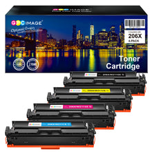 GPC Image Compatible Toner Cartridge Replacement for 206X Toner Cartridges 4 Pack (Black, Cyan, Magenta, Yellow)