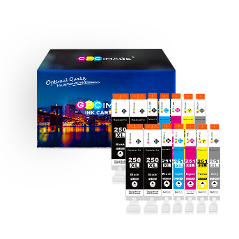 Compatible Ink Cartridge Replacement for Canon 250XL 251XL PGI-250XL CLI-251XL to use with PIXMA MX922 MG7520 MG5520 MG5420 MG6620 (4 PGBK,2 Black,2 Cyan,2 Magenta,2 Yellow,2 Gray) 14-Pack