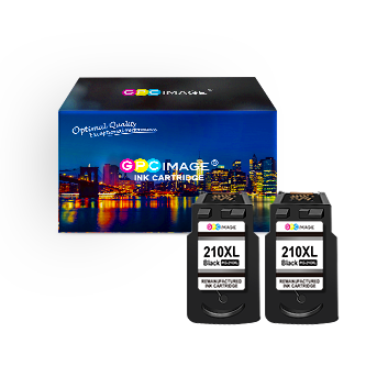 Remanufactured Ink Cartridge Replacement for Canon PG210XL PG-210XL 210XL to use with PIMAX IP2702 IP2700 MP280 MP230 MX320 MX410 MP230 MX350 MP250 MP490 MX360 MX420 MP270 (2 Black)
