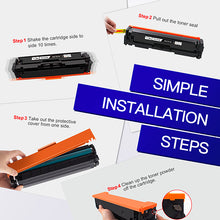 Compatible Toner Cartridge Replacement for HP 206A W2110A W2111A W2112A W2113A 206X to use with Color Laserjet Pro M255dw MFP M283fdw M283cdw M282nw M283 M255 Printer Toner (4 Pack)