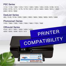 Remanufactured Ink Cartridges for HP 56 & 57 C6656AN C6657A 56 57 Ink to use with Deskjet 5650 5550 5150, Photosmart 7350 7260 7450 7550, PSC 2210 Printer (1 Black,1 Tri-Color, 2-Pack)