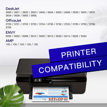 Remanufactured Ink Cartridge Replacement for HP 65 65XL 65 XL N9K03AN Eco-Saver use with DeskJet 3720 3721 3752 2621 2652 Envy 5055 5052 5058 5012 AMP 100 10 125 (1 Print Head+3 Tri-Color)