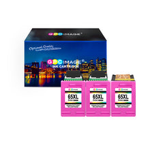 Remanufactured Ink Cartridge Replacement for HP 65 65XL 65 XL N9K03AN Eco-Saver use with DeskJet 3720 3721 3752 2621 2652 Envy 5055 5052 5058 5012 AMP 100 10 125 (1 Print Head+3 Tri-Color)